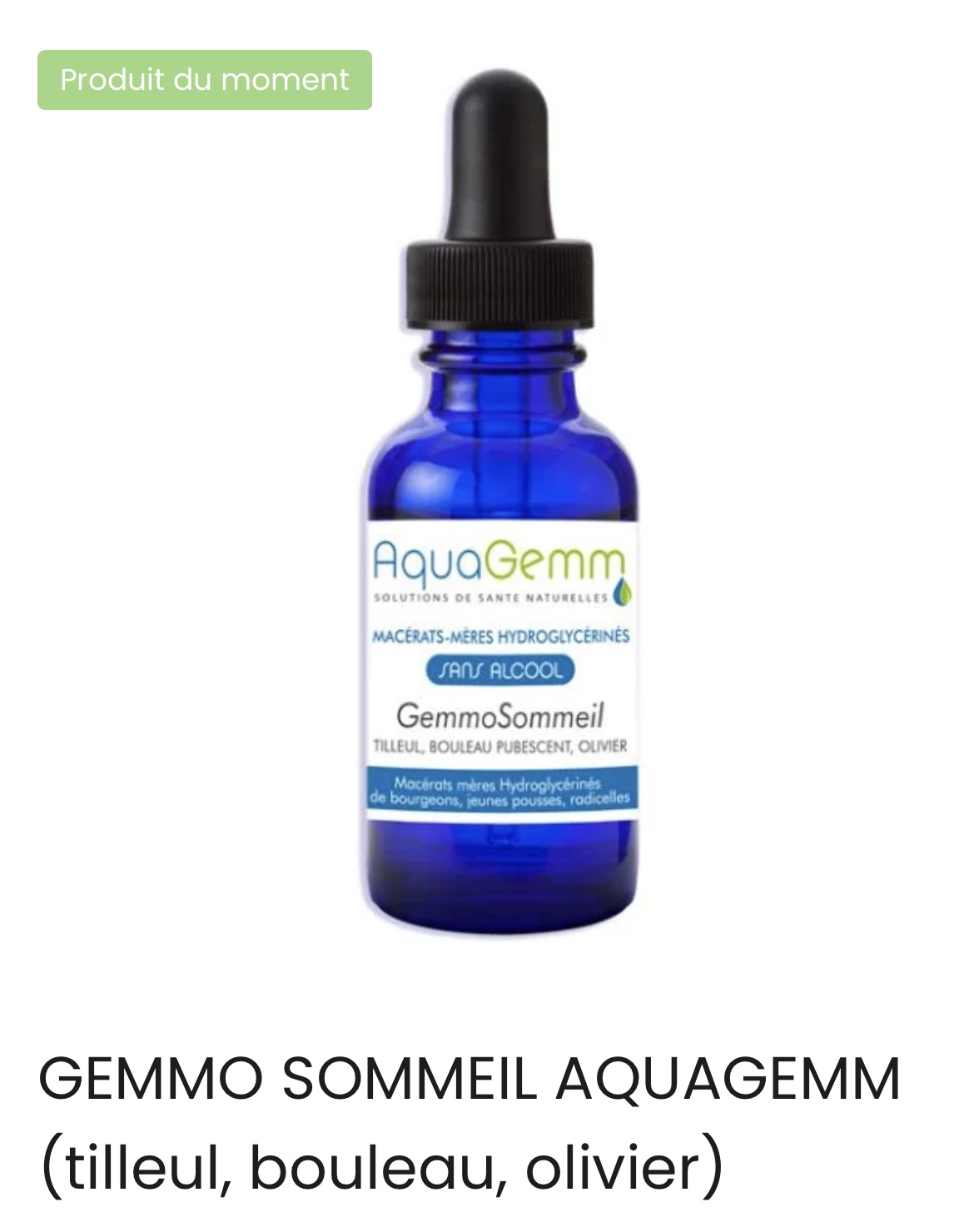 GEMMOSOMMEIL AQUAGEMM – Sommeil Réparateur (Sans Alcool & Bio)