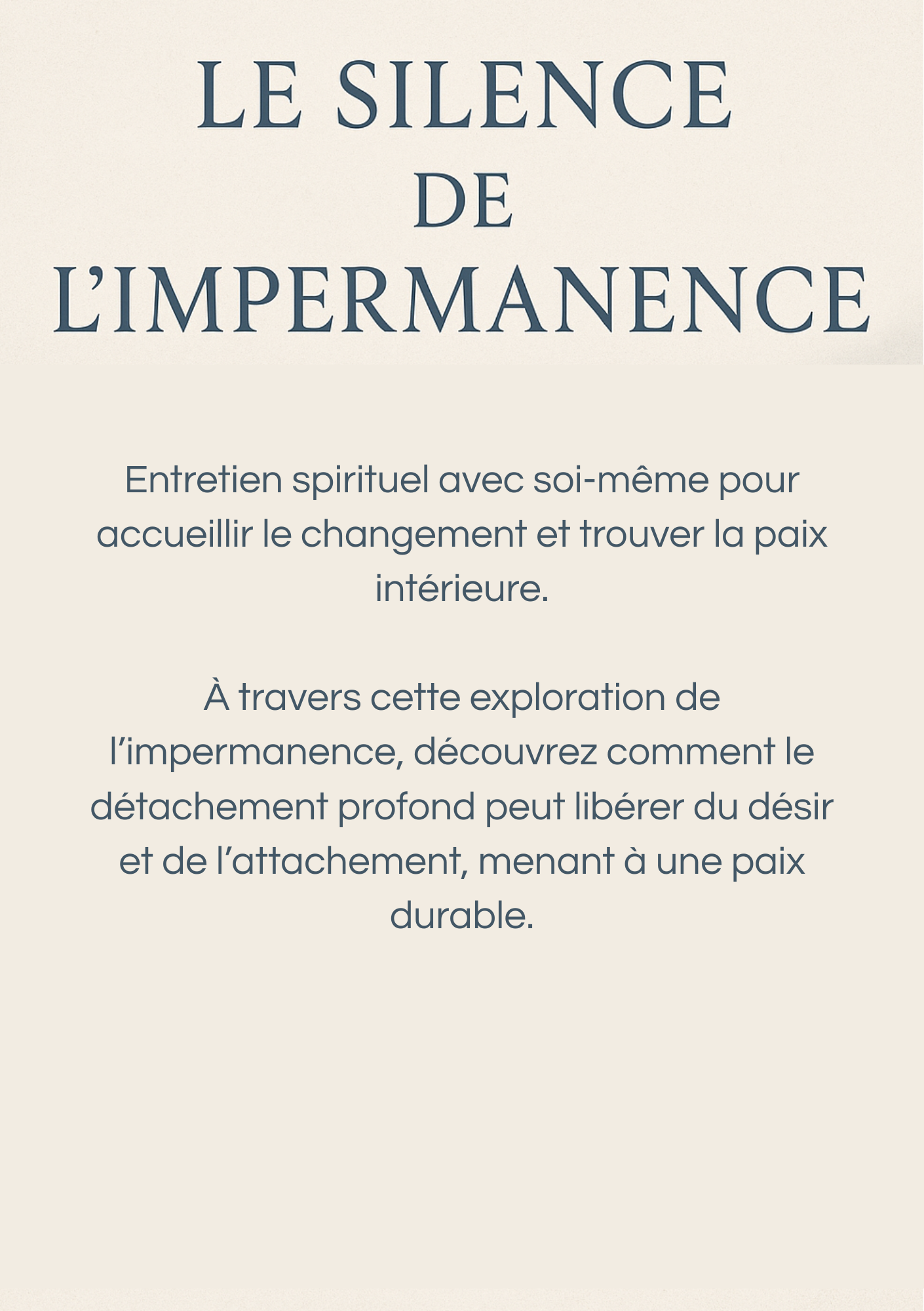 LIVRE – Le Silence de l’Impermanence (Tome 1) – Sébastien Espenan – Image 2